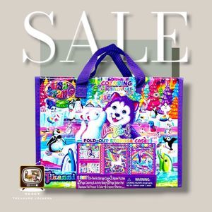 NEW Lisa Frank Trifold Case Activity Set 750 Stickers, Coloring Books Puzzles +
